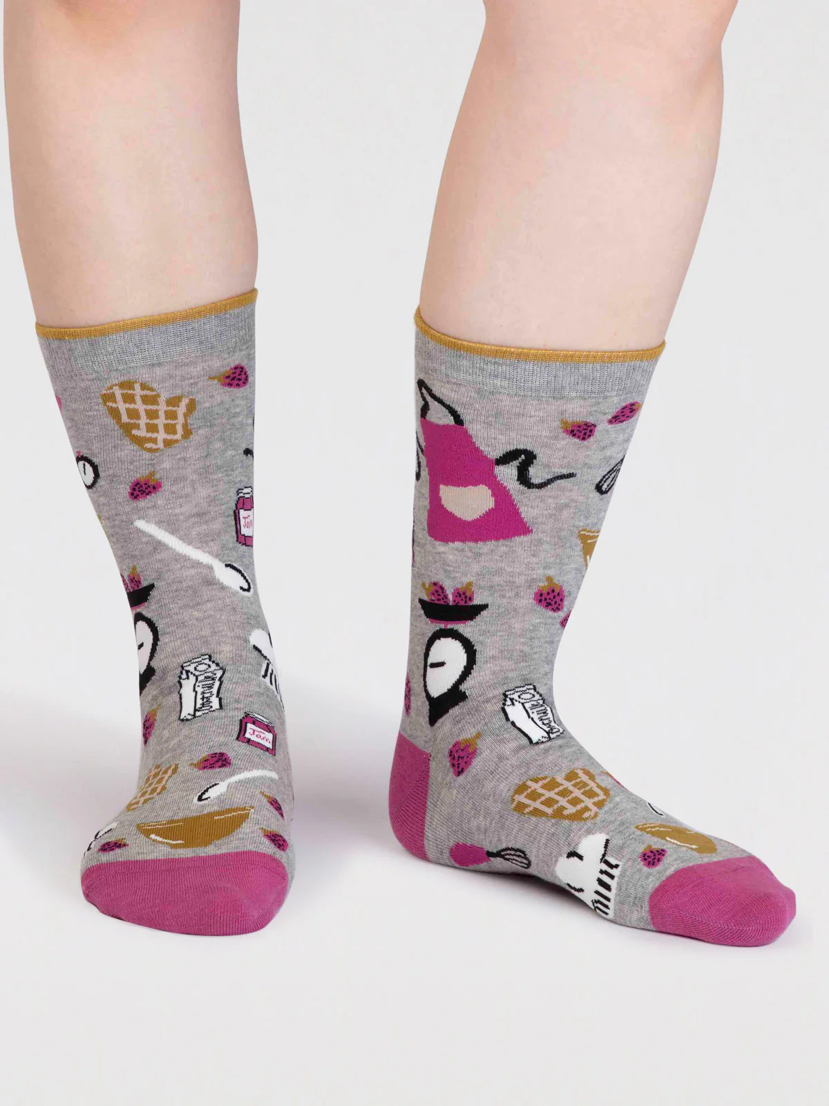 Victoria Organic Cotton Socks In A Bag - Grey Marle - Flockneti