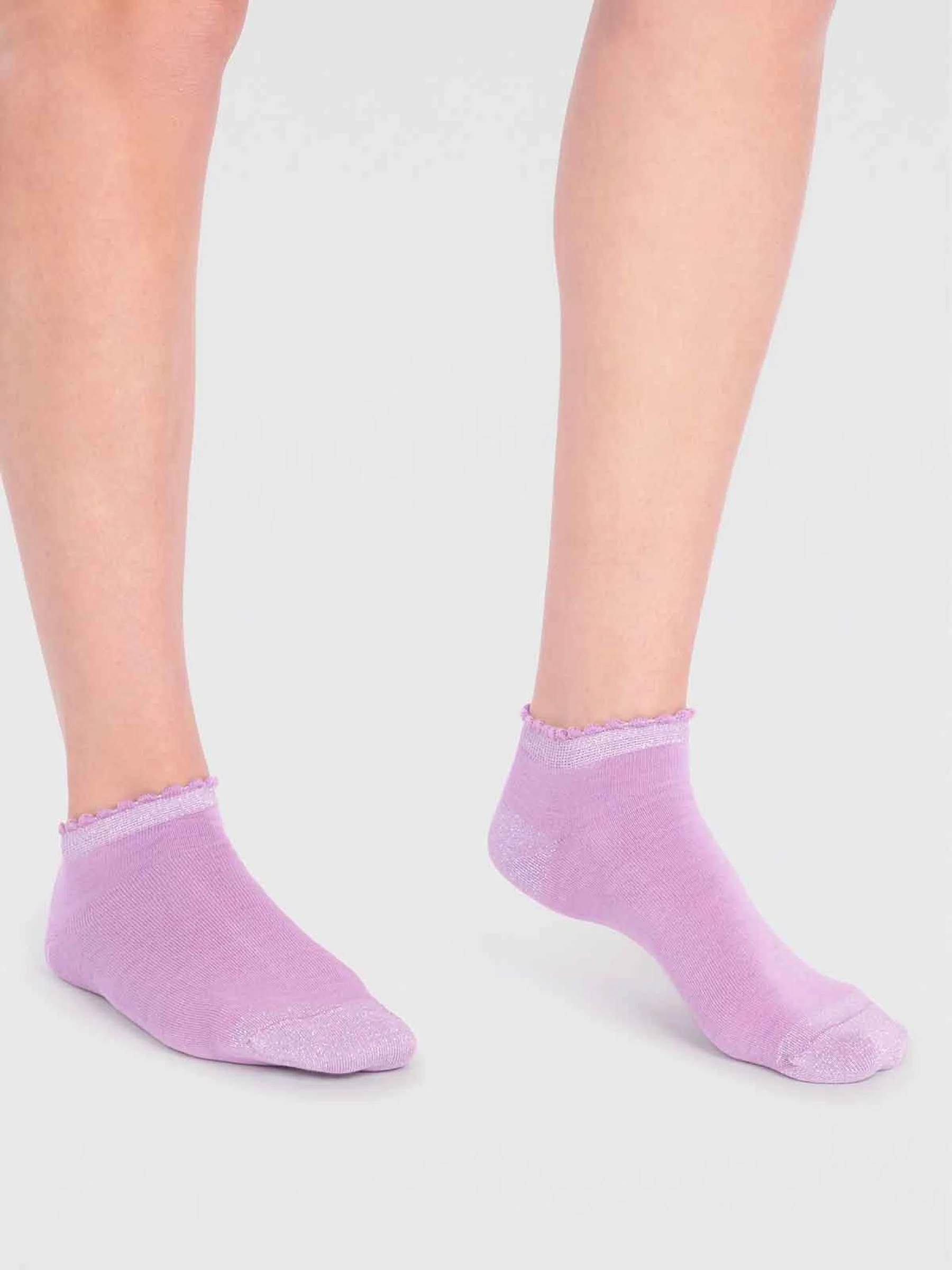 Ariella Bamboo Ankle Socks - Lavender Purple - Flockneti