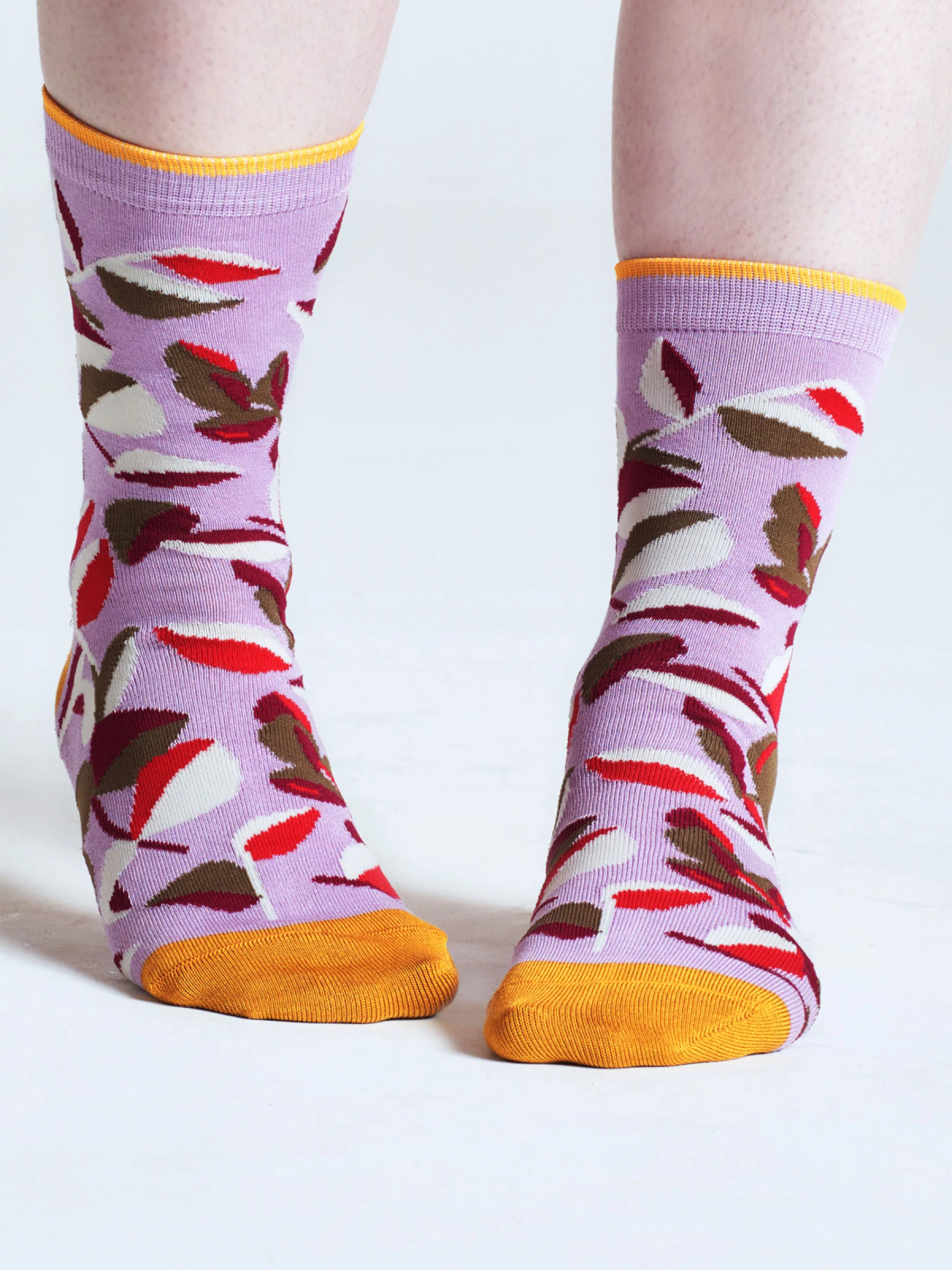 Isabel Floral Bamboo Socks - Light Pink - Flockneti