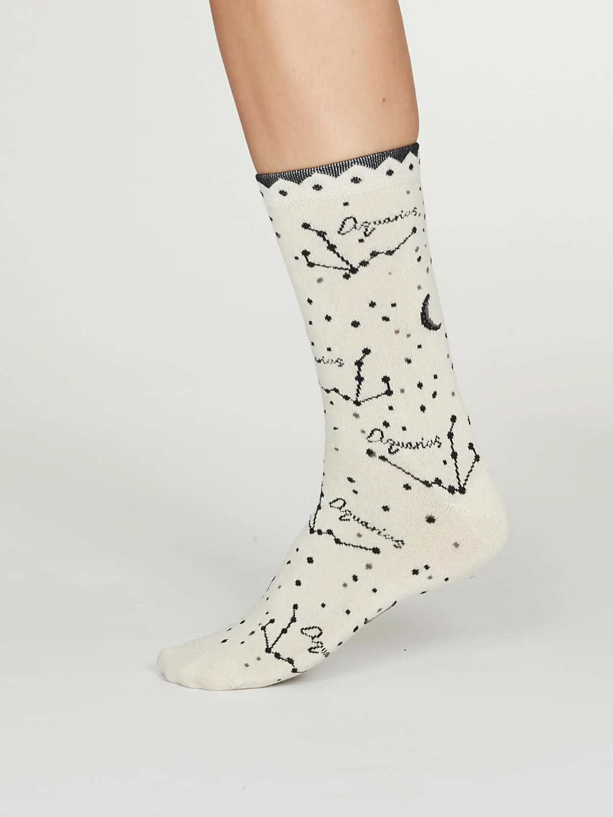 Aquarius Zodiac Bamboo Organic Cotton Horoscope Star Sign Socks - Flockneti
