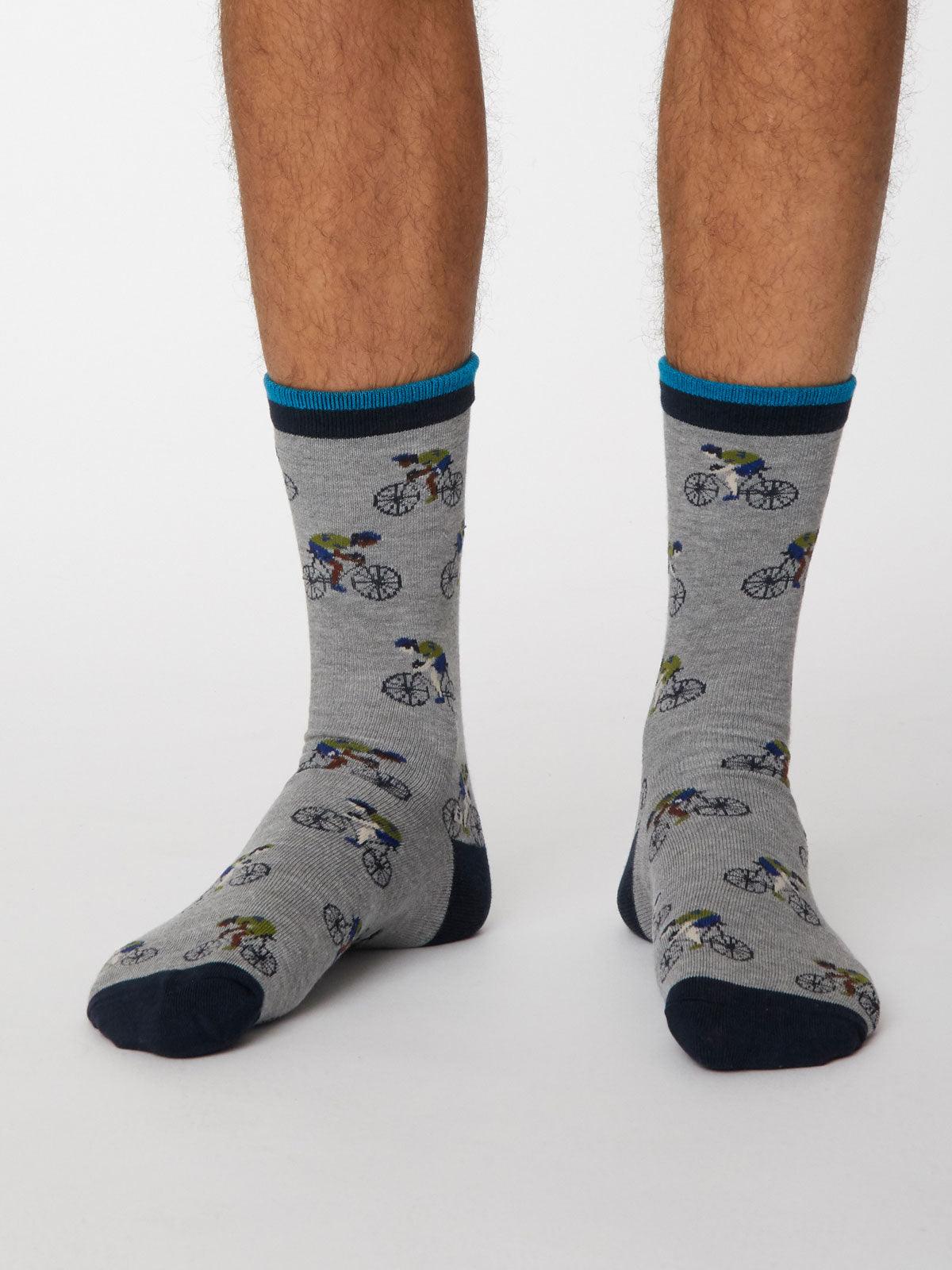 Garra De Bici Socks - Mid Grey Marle - Flockneti
