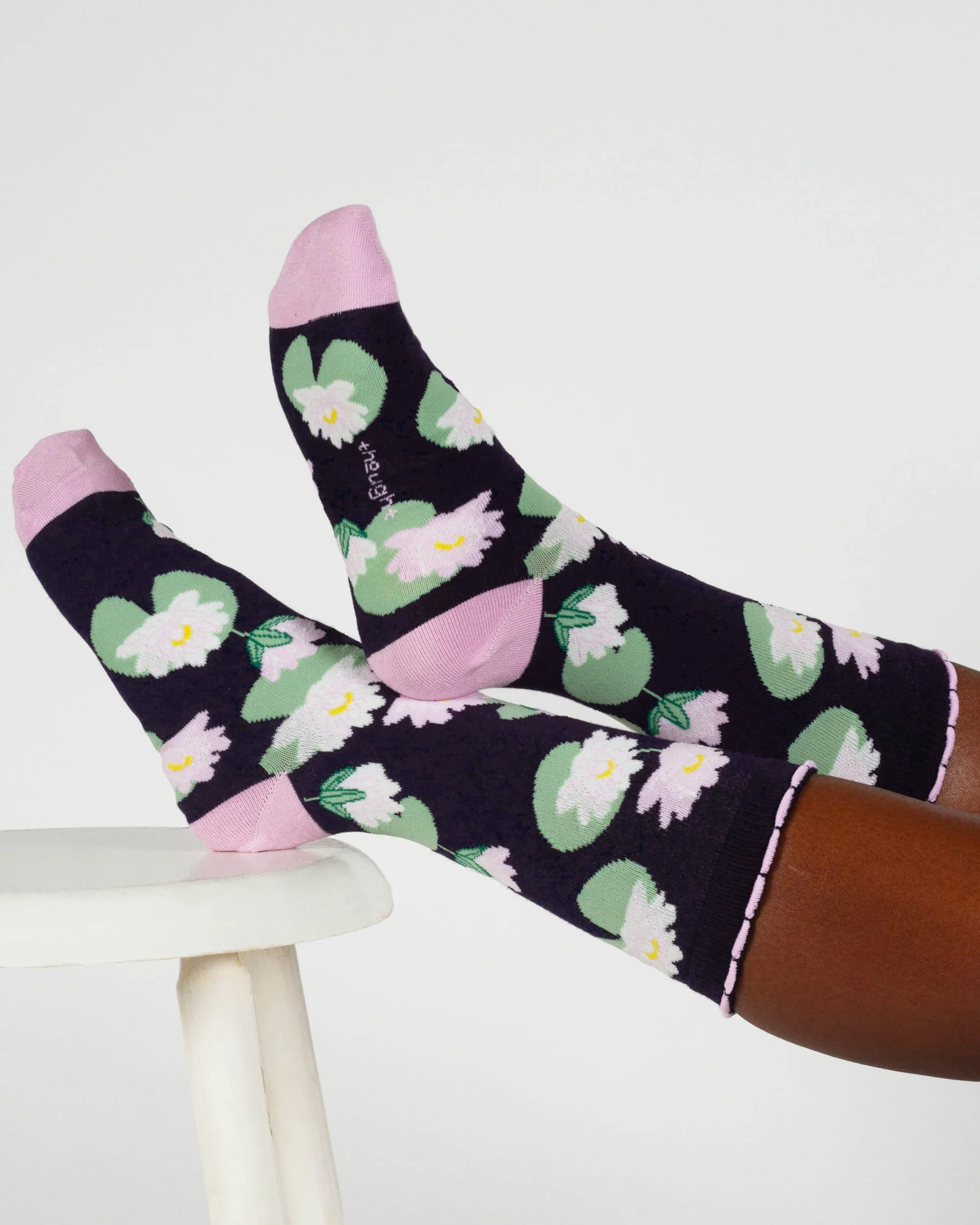 Womens July Birth Flower Sock - Water-Lily - Flockneti