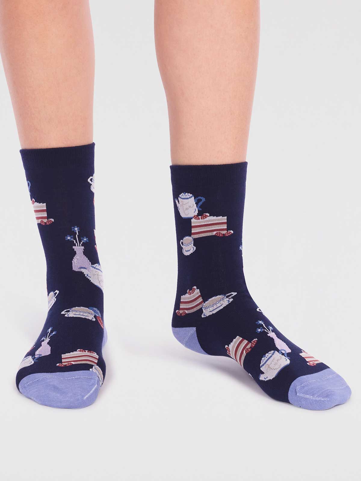 Fiona Organic Cotton Afternoon Tea Sock Box - Multi - Flockneti