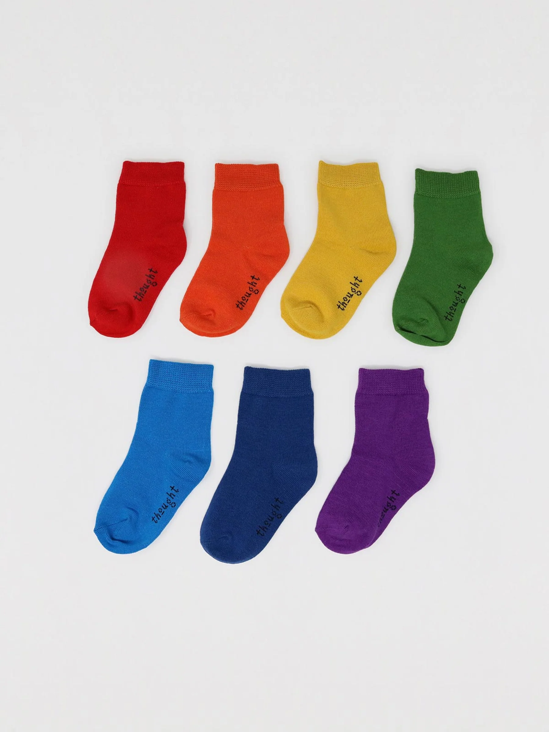 Kid's Rainbow Bamboo 7 Pack Sock Box - Flockneti