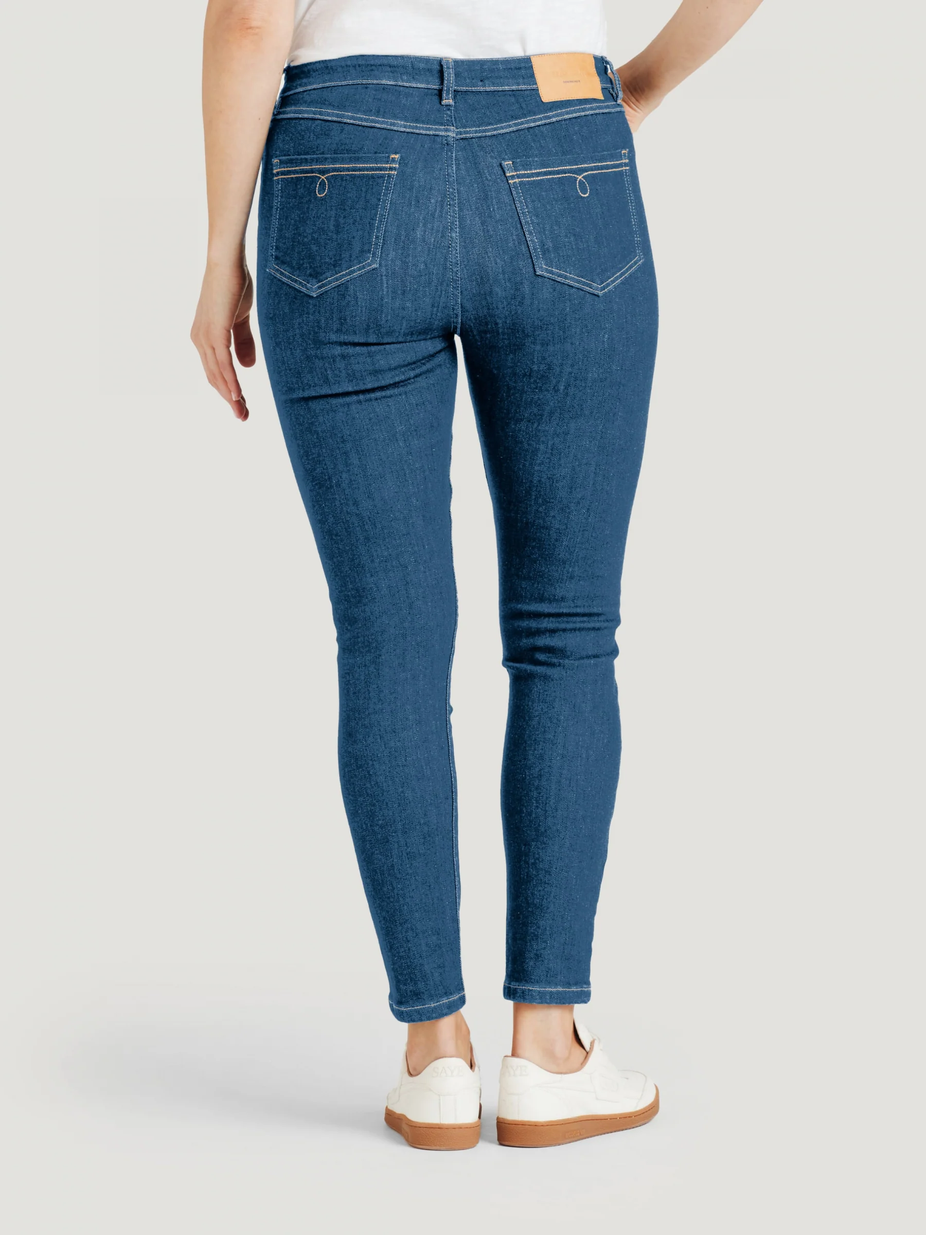 Essential Organic Cotton Skinny Jeans - Mid Blue - Flockneti