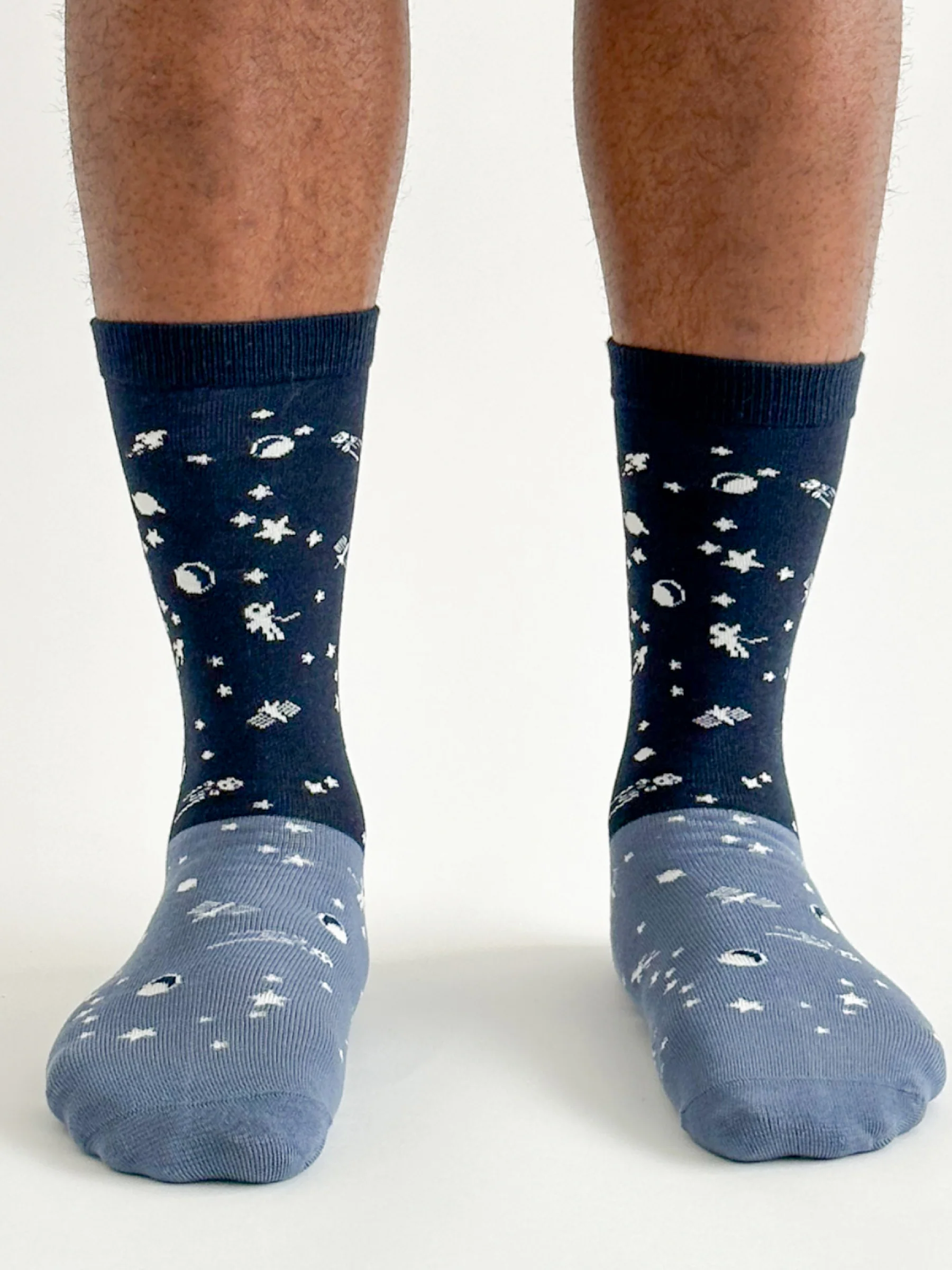 Cielo Space Colour Block Bamboo Socks - Navy - Flockneti