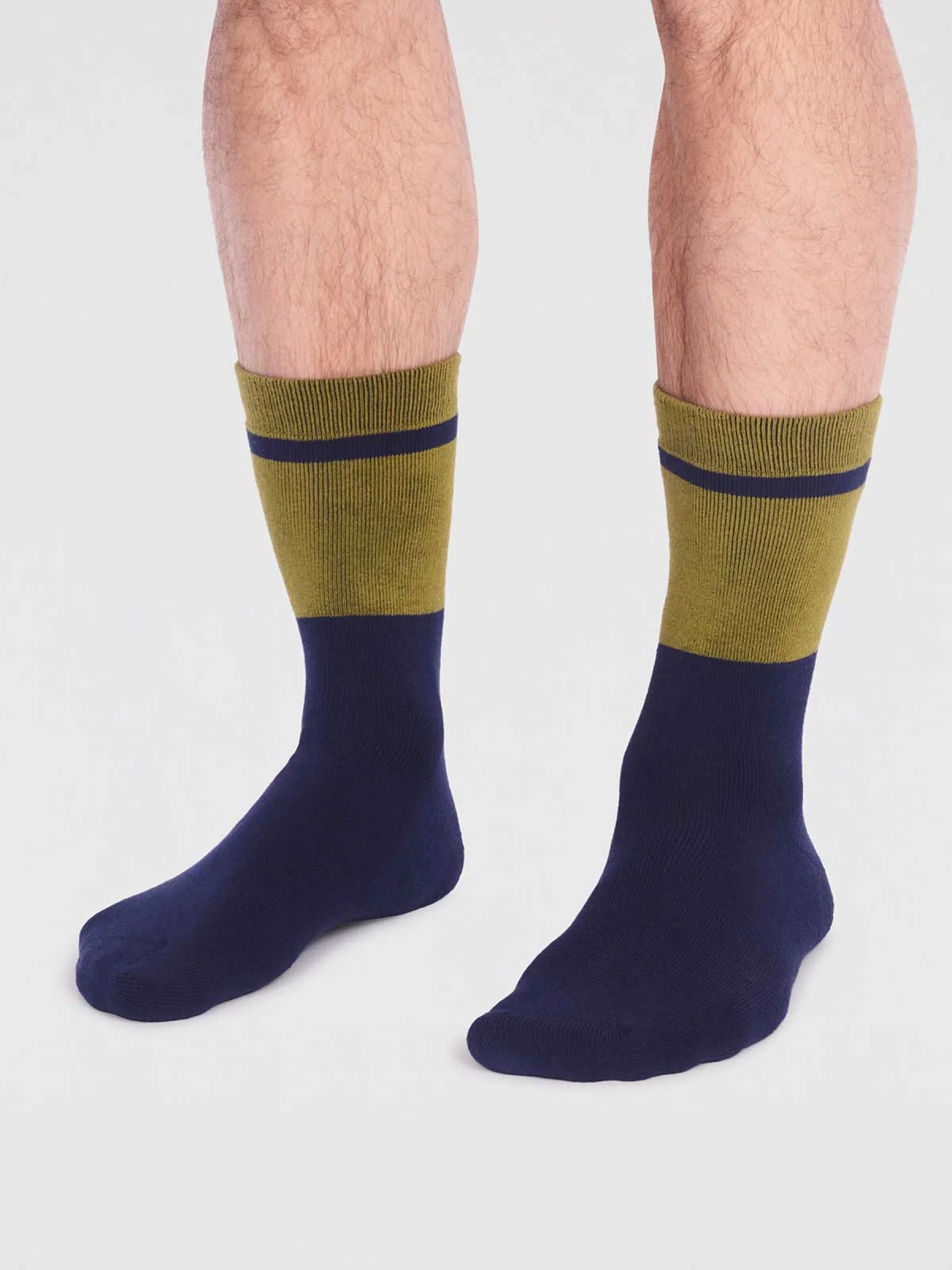 Gordon Organic Cotton Plain Walker Socks - Lichen Green - Flockneti