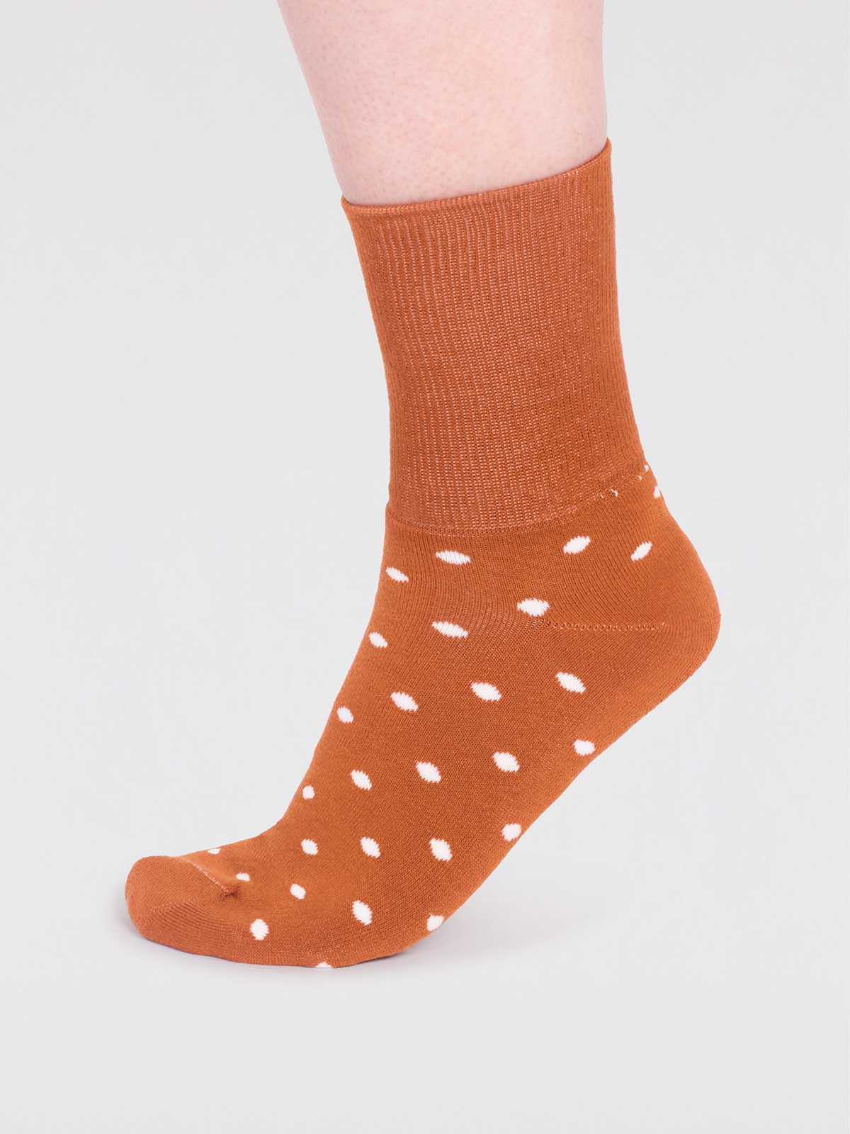 Amara Organic Cotton Spot Walker Socks - Harvest Orange - Flockneti