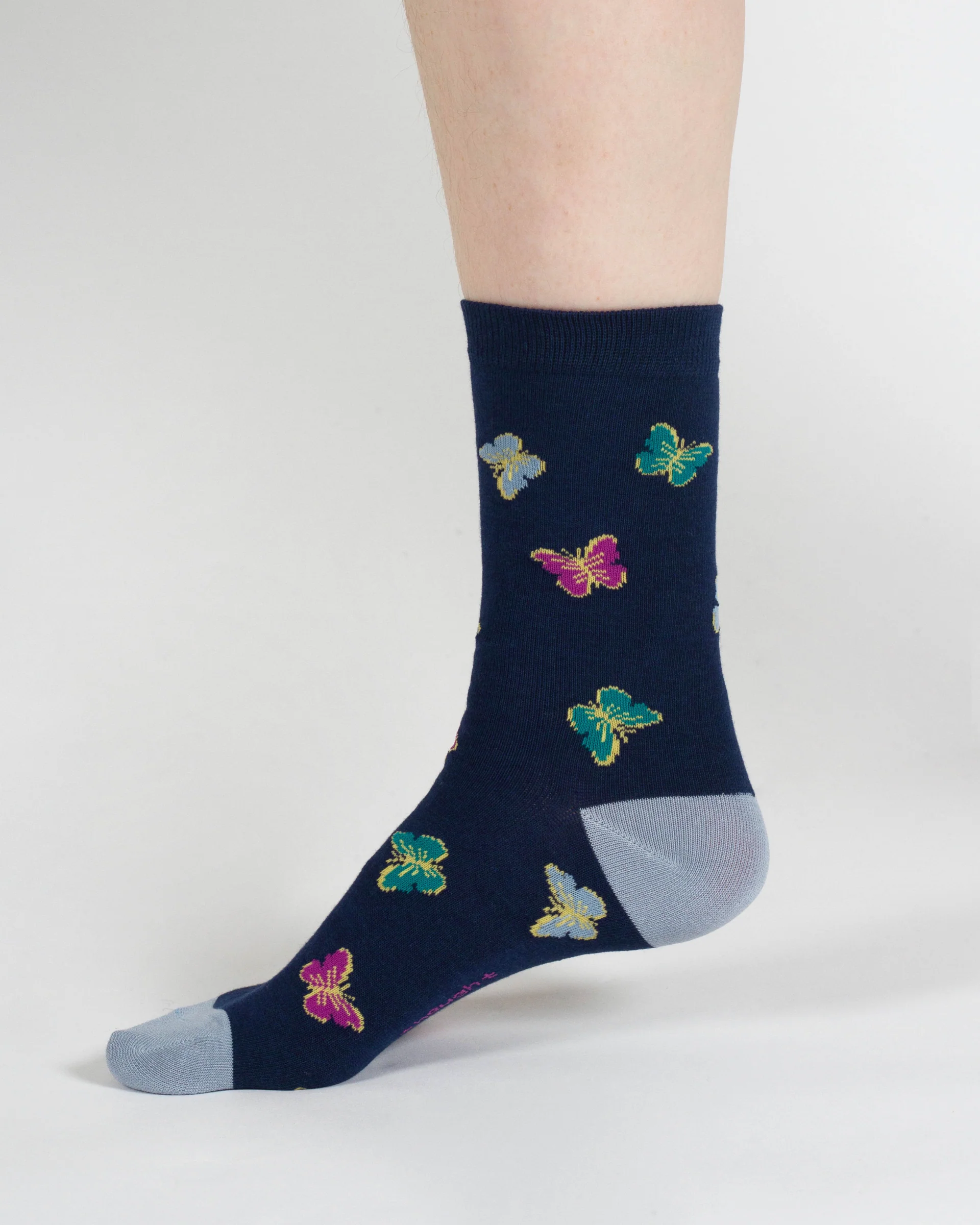 Starry Night Owl Bamboo Gift Box of 4 Socks - Blue Multi - Flockneti