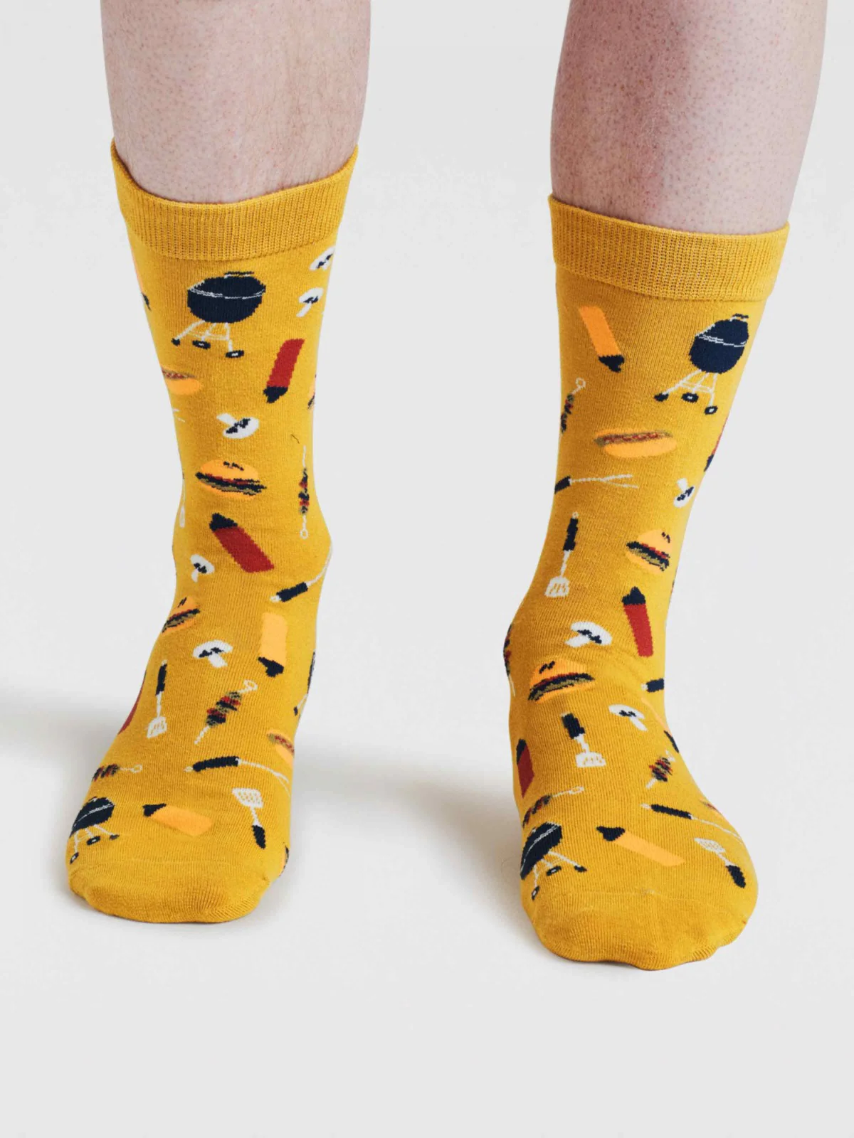 King Of The Grill Organic Cotton Sock - Chartreuse Yellow - Flockneti