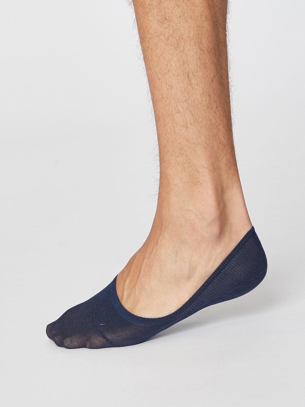 No Show Men's Invisible Socks - Navy - Flockneti